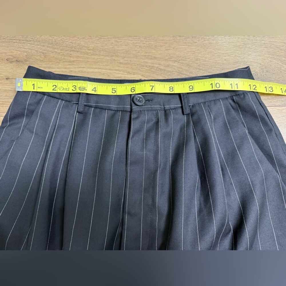 NWT Reformation Wool Blend Black Pinstripe Oren Wide Leg Pant Size 2 Petite - Picture 11 of 13
